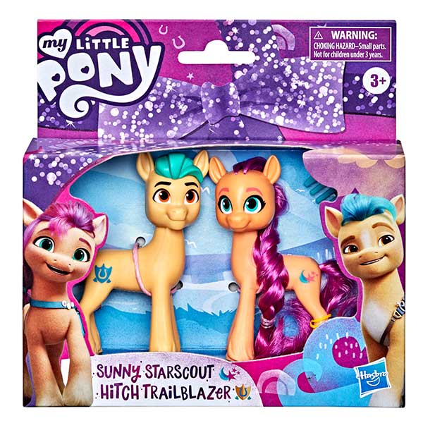 My Little Pony Pack Figuras Sunny-Hitch Cabelo Real - Imagem 1
