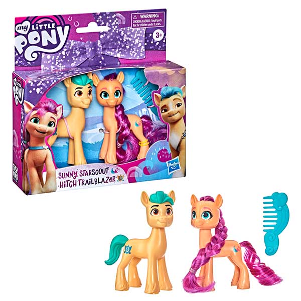 My Little Pony Pack Figuras Sunny-Hitch Cabelo Real - Imagem 2