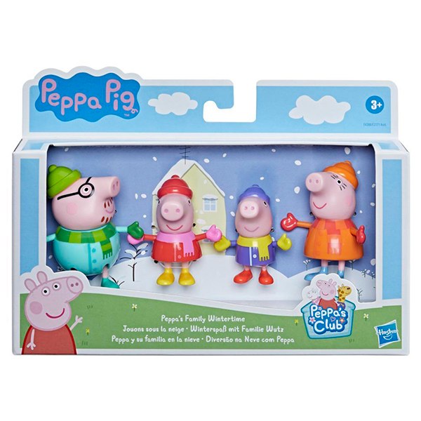 Porquinha Peppa Figuras Família na neve - Imagem 2