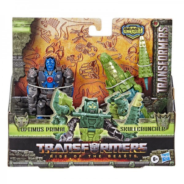 Transformers Pack 2 Figuras Beast Combiners Doble Optimus Primal y Skullcruncher - Imagen 2