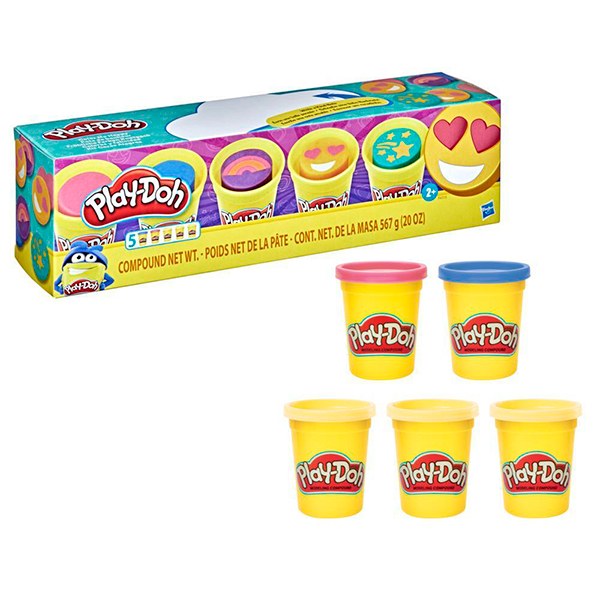 Play-Doh Pack 5 Botes Colores y Felicidad - Imagen 1