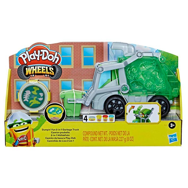 Play-Doh Caminhão de lixo 2em1 com 3 latas de plasticina - Imagem 1