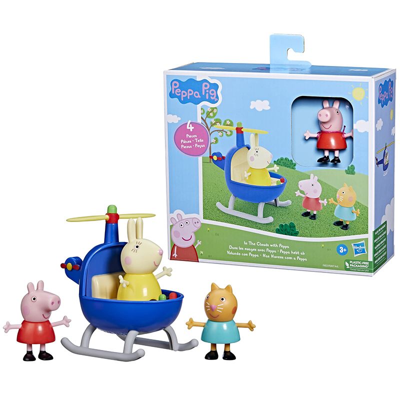 Helicóptero da Peppa Pig com Figuras