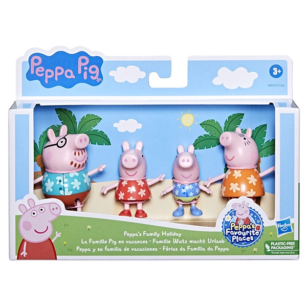 Peppa Pig Pack Figuras Familia de Vacaciones - Imagen 1