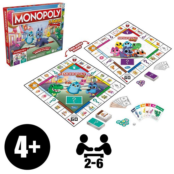 Jogo Monopoly Junior 2 en 1 - Imagen 6