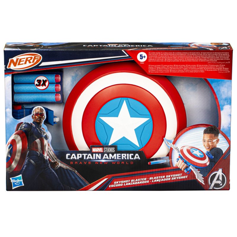 Marvel Capitán America Nerf Escudo Lanzadardos - Imatge 1