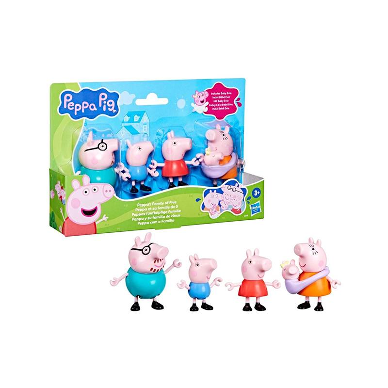 Peppa Pig - Figuras Peppa e sua Família de Cinco