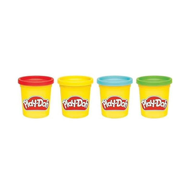 Play-Doh Pack 4 Frascos de Plasticina Cores Clássicas - Imagem 1