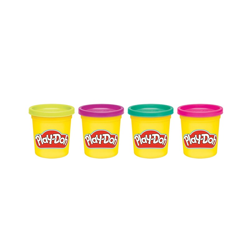 Play-Doh Pack 4 Frascos de Plasticina Cores Vivas - Imagem 1
