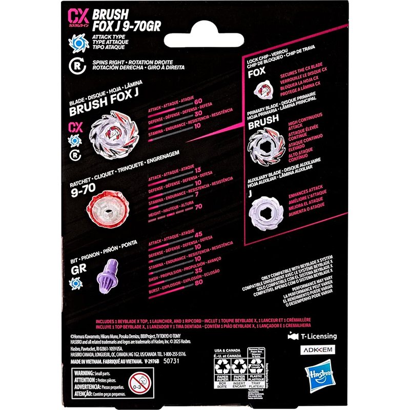 Beyblade X Kit Inicial Brush Fox J 9-70GR - Imagen 2