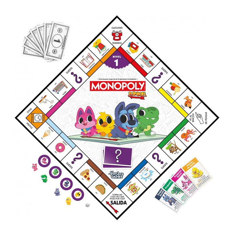 Jogo Monopoly Junior 2 em 1 - Imagem 1