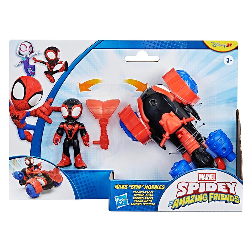 Spidey Tecno Moto Miles Spin Morales com Figura
