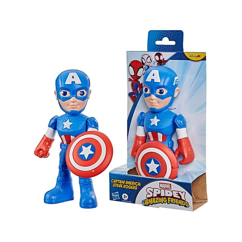 Marvel Spidey - Figura Capitán América Figura Mega Mighties 23cm