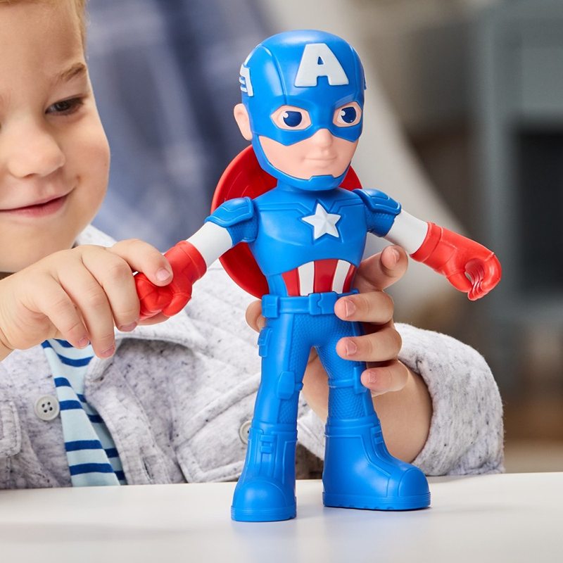 Marvel Spidey - Figura Capitán América Figura Mega Mighties 23cm - Imagen 3