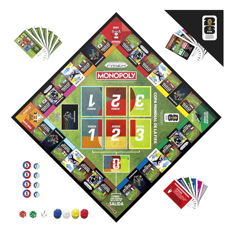 Jogo Monopoly Panini Prizm Copa do Mundo da FIFA - Imagem 1