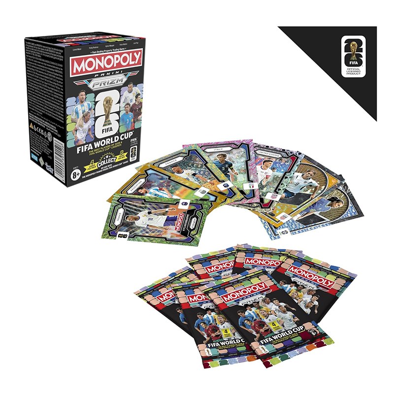Jogo Monopoly Panini Prizm Copa do Mundo da FIFA Caixa de Cartas - Imagem 1