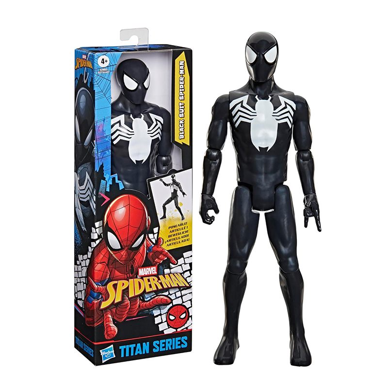 Figura do Spiderman Titan Spiderman Traje Preto 30cm