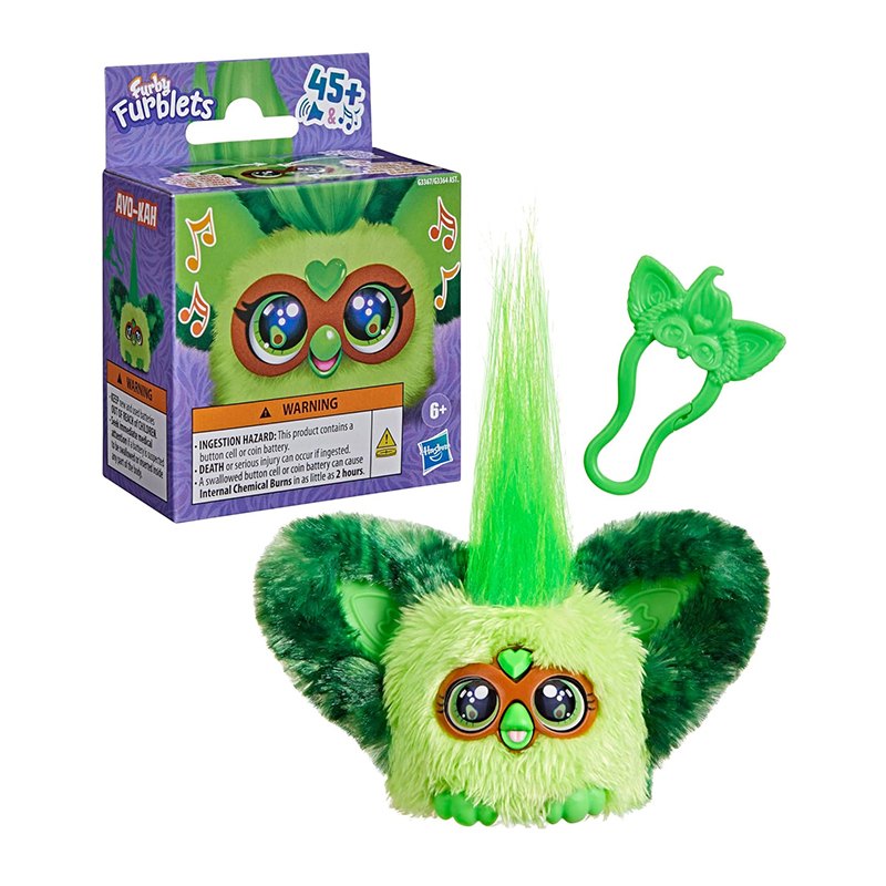 Peluche Mini Furby Furblets Avo-Kah Abacate Verde