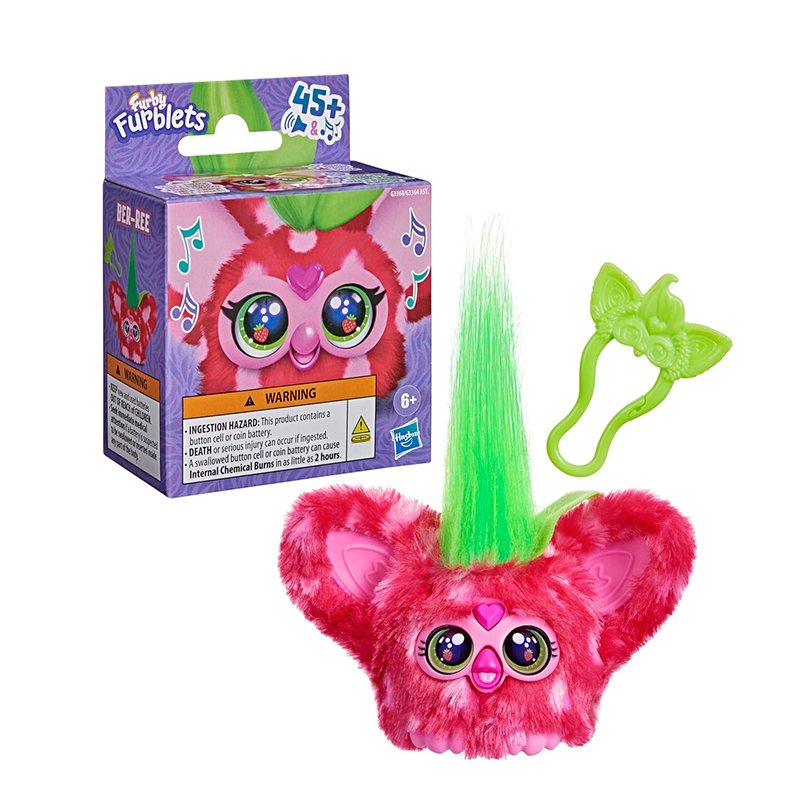 Peluche Mini Furby Furblets Ber-Ree Morango Vermelho