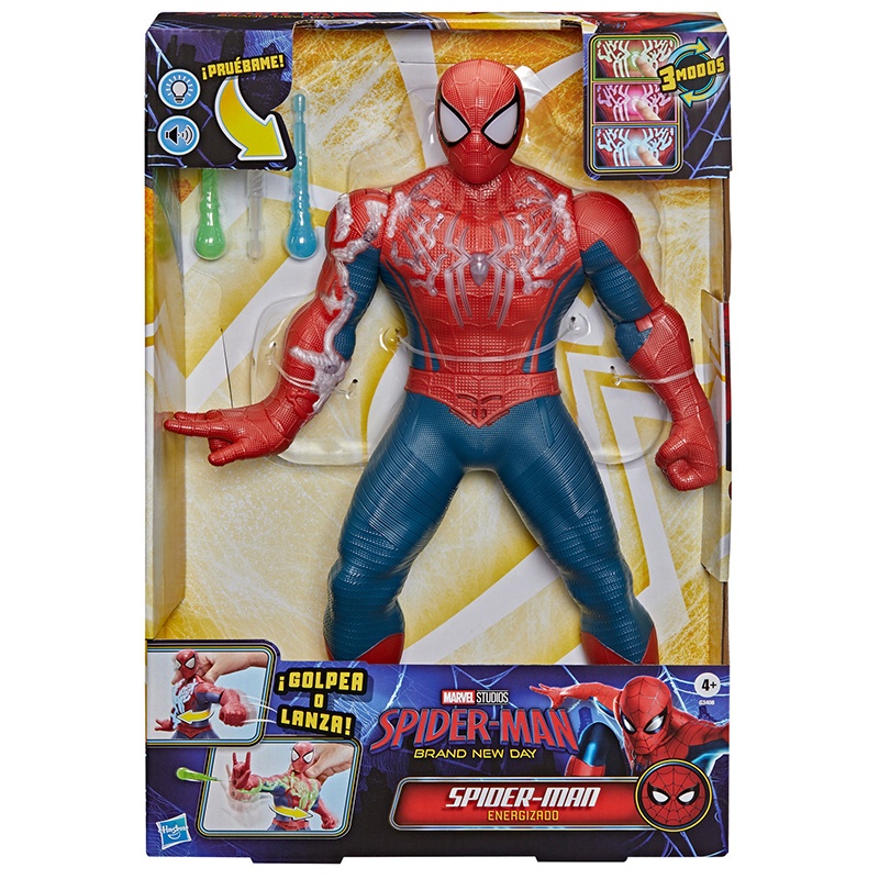 Spiderman Figura Energizado Bran New Day - Imagen 1