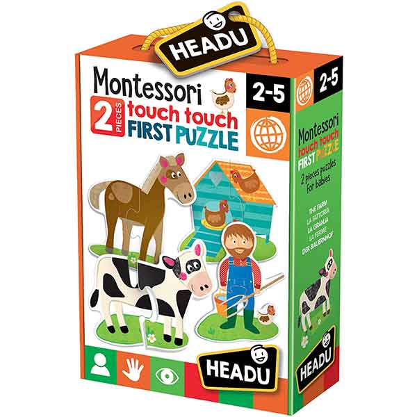 Puzzle 2 Piezas Granja Montessori - Imagen 1