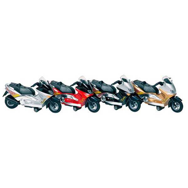 Moto Scooter Fricción Luces y Sonidos 13cm - Imagen 1