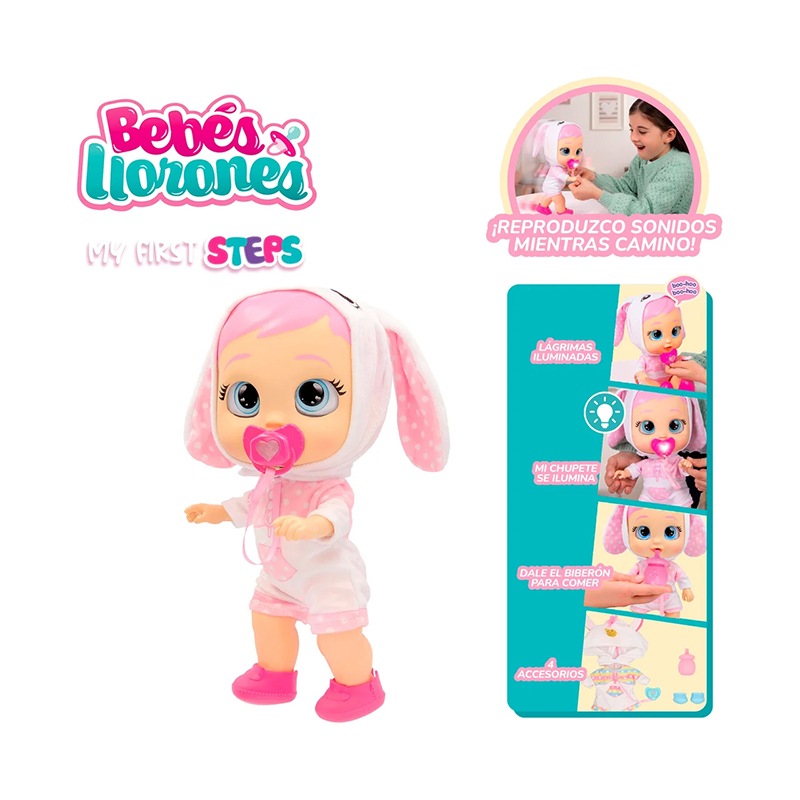 Bebés Llorones Muñeca Coney Mis Primeros Pasos - Imagen 6