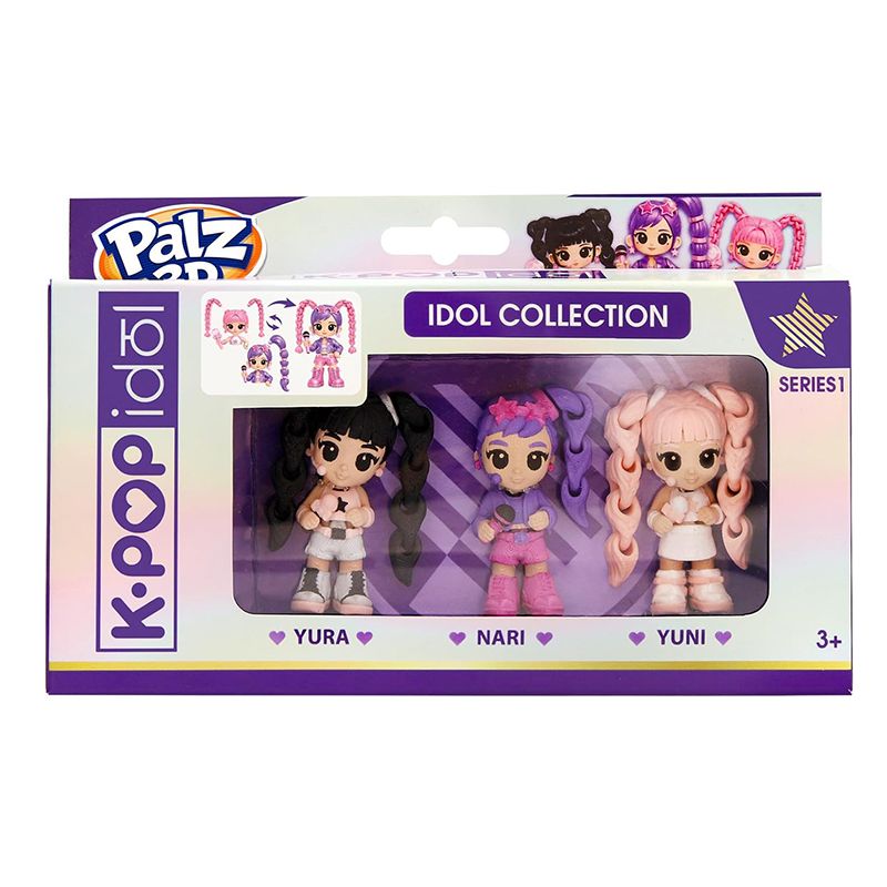 K-POP Idol Palz 3D Pack 3 Figuras Yura-Nari-Yuni