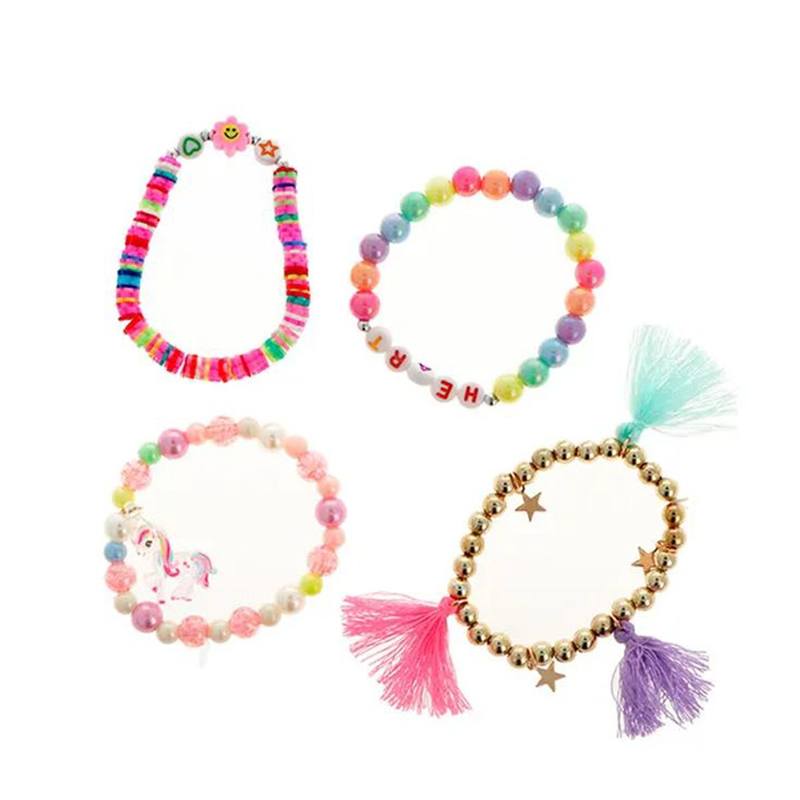 Conjunto de 4 Pulseiras Elásticas com Adornos - Imagem 1