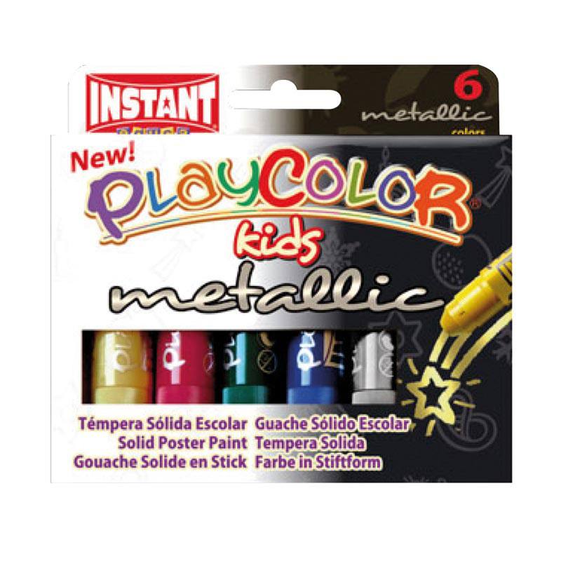 Témpera Sólida Caja 6 Colores Metálicos PlayColor