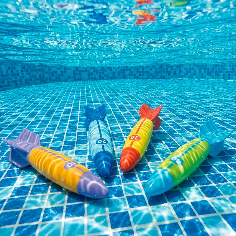 Intex - Juego acuático conjunto 4 Torpedos Colores - Imagen 4