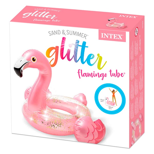 Flutuador Flamingo Glitter 99x89x71cm - Imagem 4