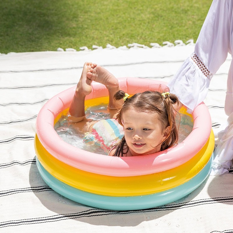 Intex - Piscina bebé Sunset 3 Aros-Colores 61cm - Imagen 3