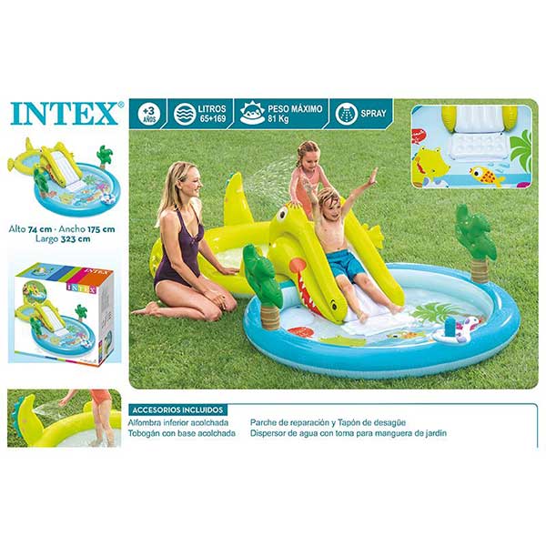 Intex Crocodile Water Play Center 323cm - Imagem 1