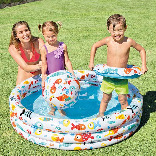 Intex Conjunto de Agua: piscina, flotador y pelota - Imagen 2