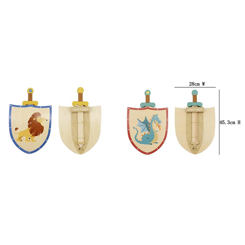 Conjunto Espada y Escudo de Madera 33cm - Imatge 1