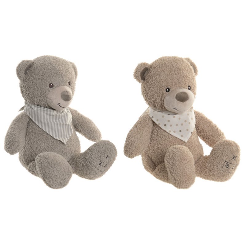 Peluche Urso com Lenço Castanho - Bege 35cm