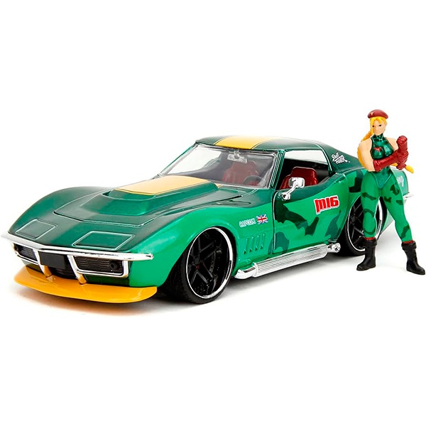 Street Fighter II Coche Cammy 1969 Chevrolet Corvette 1:24 - Imagen 1