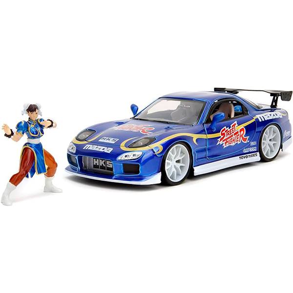 Street Fighter II Carro Chun-Li 1993 Mazda Rx-7 1:24 - Imagem 1