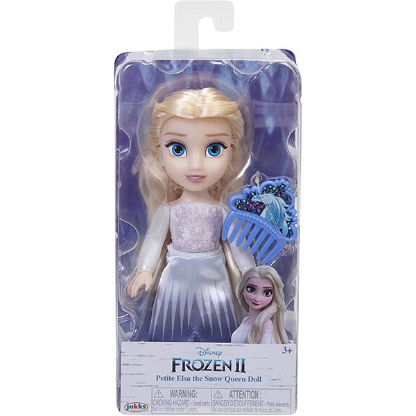 Frozen Boneca Elsa com Vestido Roxo Mini Princesas 15cm - Imagem 1