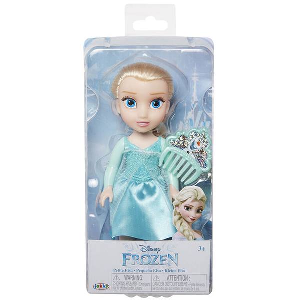 Frozen Muñeca Elsa Vestido Turquesa Mini Princesas 15cm - Imagen 1