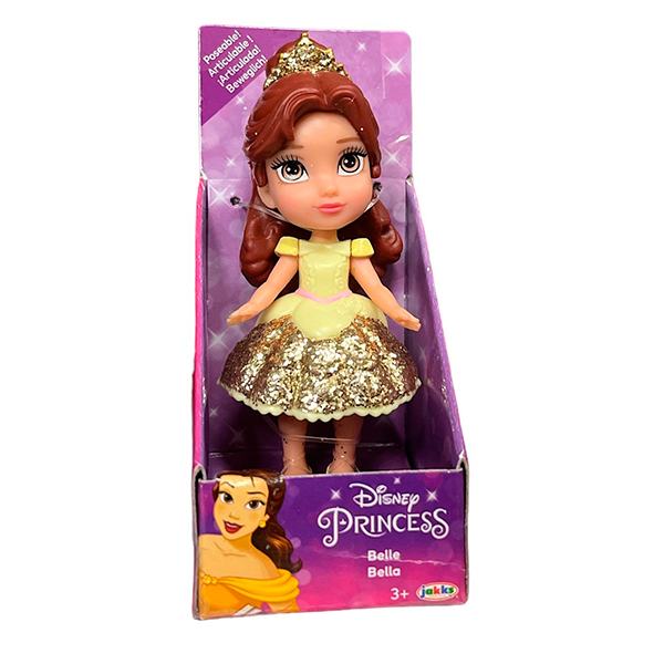 Disney Mini Princesa Bella Vestido Amarelo 7 cm - Imagem 1