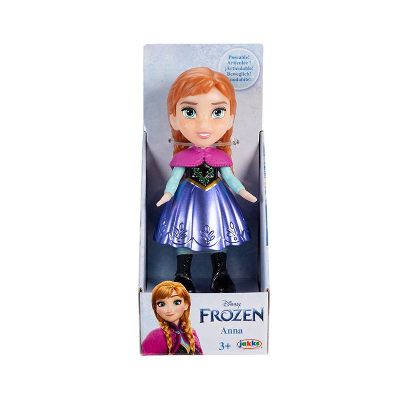 Frozen Mini Boneca Disney Ana Vestido Azul-Lilás - Imagem 1