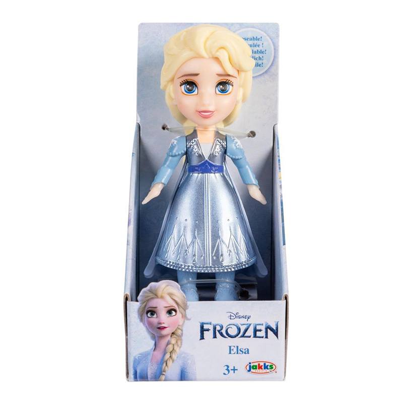 Frozen Mini Boneca Disney Elsa Vestido Azul - Imagem 1