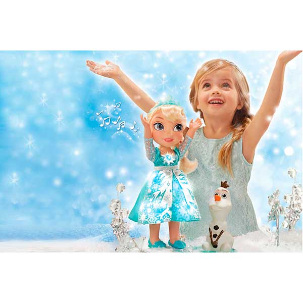 Muñeca Elsa Frozen Vestido Luminoso 35cm - Imagen 2