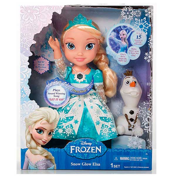 Muñeca Elsa Frozen Vestido Luminoso 35cm - Imagen 3