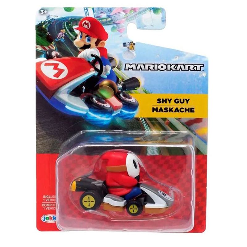 Mario Bros Shy Guy Coches Mini Kart Racers 6 cm