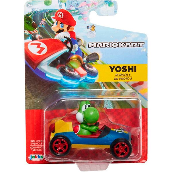 Super Mario Bros Mini Kart Racer Yoshi 6cm - Imagem 1