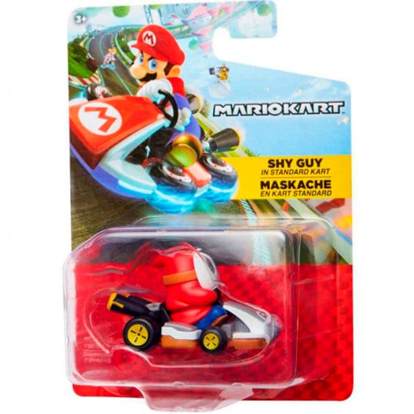 Super Mario Bros Mini Kart Racer Shy Guy 6cm - Imagen 1