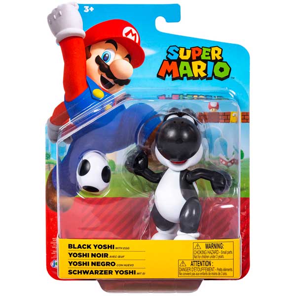 Super Mario Figura Black Yoshi 10cm - Imagem 2